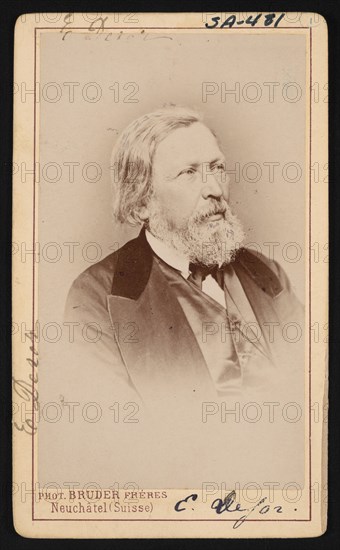 Portrait of Pierre Jean Edouard Desor (1811-1882), Before 1882. Creator: Bruder Freres.