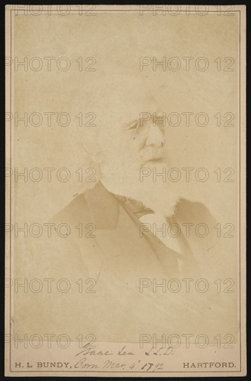 Portrait of Isaac Lea (1792-1886), Before 1886. Creator: Horace L Bundy.