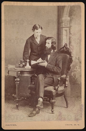 Portrait of Samuel Edward Warren (1831-1909) with student, Before 1877. Creator: James M Capper.