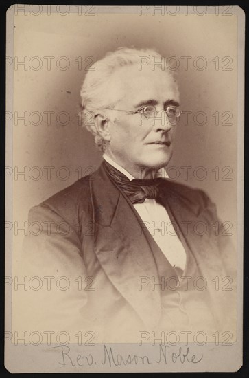 Portrait of Rev. Mason Noble (1809-1881), Between 1876 and 1880. Creator: Samuel Montague Fassett.