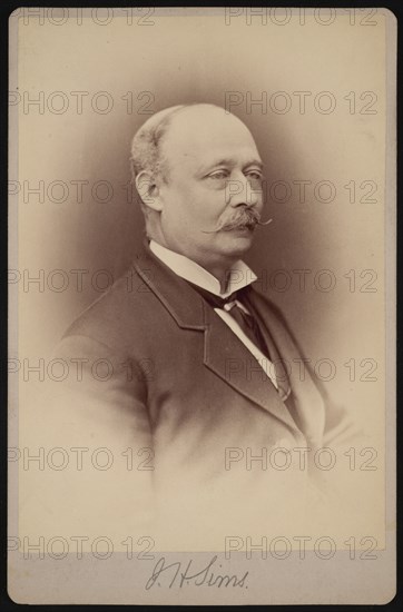 Portrait of J.H. Sims, Between 1876 and 1880. Creator: Samuel Montague Fassett.