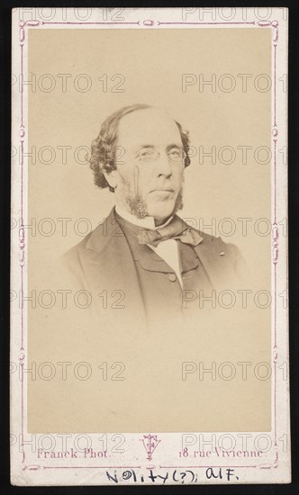 Portrait of Unidentified Man, Before 1877. Creator: Franck de Villecholle.