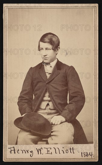 Portrait of Henry Wood Elliott (1846-1930), 1864. Creator: Alexander Gardner.