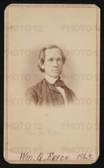Portrait of William Quereau Force (1820-1880), June 1863. Creator: Alexander Gardner.