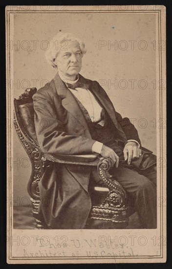 Portrait of Thomas Ustick Walter (1804-1887), Between 1866 and 1869. Creator: Alexander Gardner.