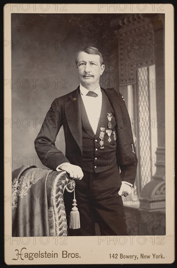 Portrait of J. Watts (John Watts) De Peyster (1821-1907), Before 1896. Creator: Hagelstein Bros.