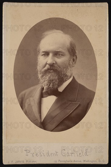 Portrait of James Abram Garfield (1831-1881), March 1881. Creator: J F Jarvis.