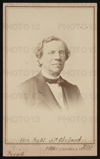 Portrait of Robert McClelland (1807-1880), 1870. Creator: Loescher & Petsch.