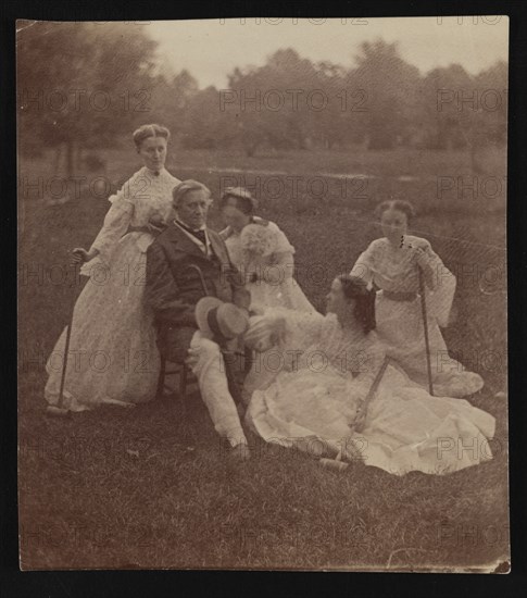 Group portrait of Joseph Henry (1797-1878) and family, circa 1865. Creator: Titian Ramsay Peale.