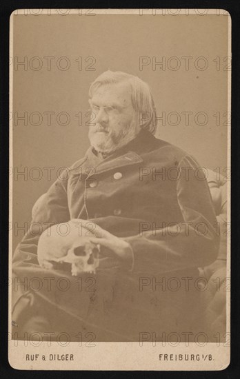 Portrait of Alexander Ecker (1816-1887), Circa 1870s. Creator: Ruf & Dilger.