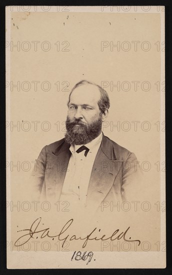 Portrait of James Abram Garfield (1831-1881), 1869. Creator: Stein Bros.