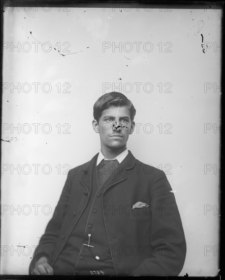 Portrait of Unidentified Man in Suit, 1880s. Creator: United States National Museum Photographic Laboratory.