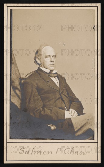 Portrait of Salmon Portland Chase (1808-1873), Before 1873. Creator: Unknown.