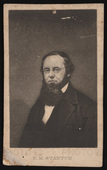Portrait of Edwin McMasters Stanton (1814-1869), Before 1869. Creator: Unknown.