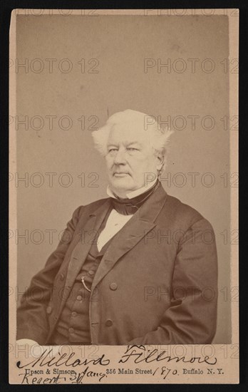 Portrait of Millard Fillmore (1800-1874), January 4, 1870. Creator: Upson & Simson.