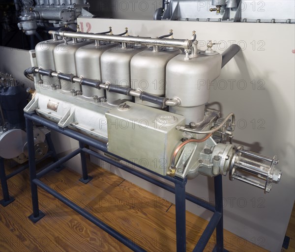Sturtevant D-6 In-line Engine, In-line 6 Engine, 1912. Creator: Sturtevant Manufacturing Co.