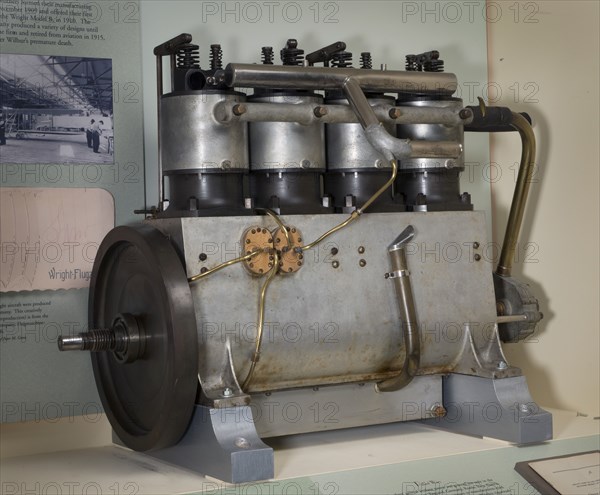 Wright Vertical 4, In-line 4 Engine, 1906. Creator: Wright Company.