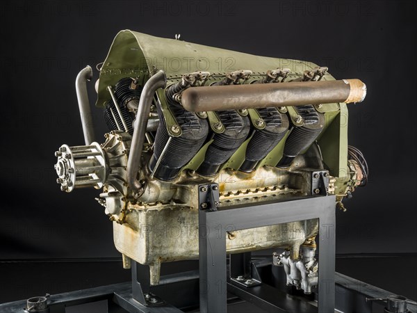 Royal Aircraft Factory RAF-1a, V-8 Engine, ca. 1914. Creator: Royal Aircraft Factory.