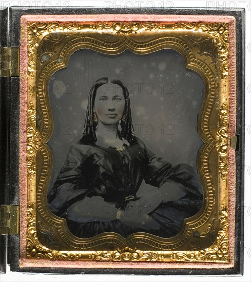 Untitled [portrait of a woman with ringlets], 1855/75. Creator: Unknown.