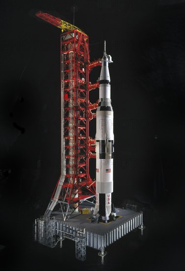 Model, Rocket, Saturn V, 1975. Creator: David P. Gianakos.