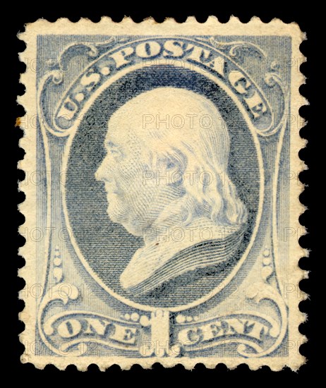 1c Franklin single, 1881. Creator: American Bank Note Company.