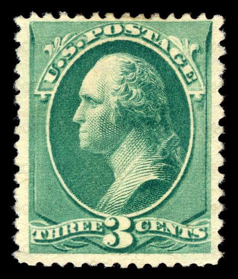 3c Washington single, 1881. Creator: American Bank Note Company.