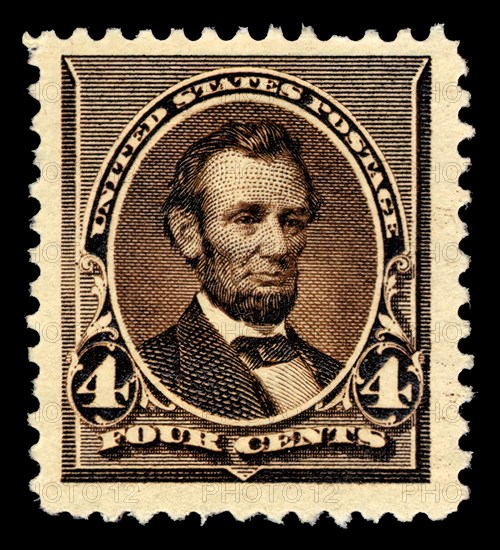 4c Abraham Lincoln single, 1890. Creator: American Bank Note Company.