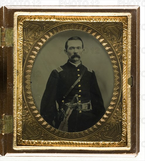 Untitled [portrait of a man in uniform], 1855/75.  Creator: Unknown.