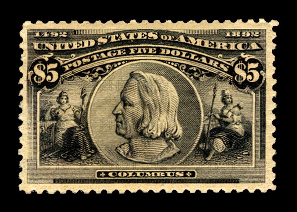 $5 Christopher Columbus single, 1893. Creator: American Bank Note Company.