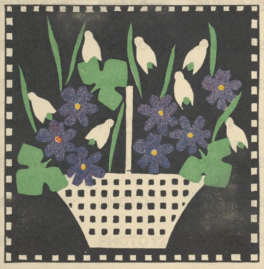 Basket of Flowers, 1907. Creator: Leopoldine Kolbe.