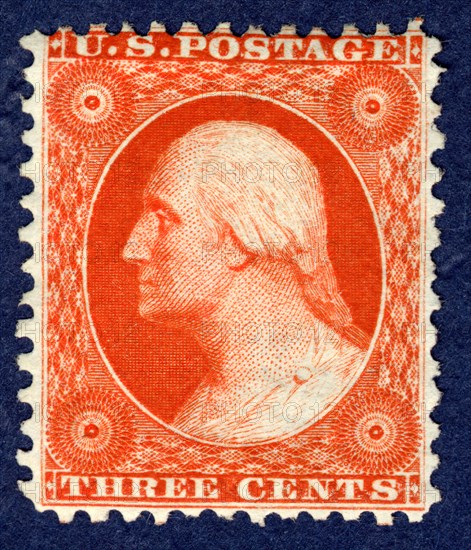 3c Washington reprint single, 1875. Creator: Continental Bank Note Company.