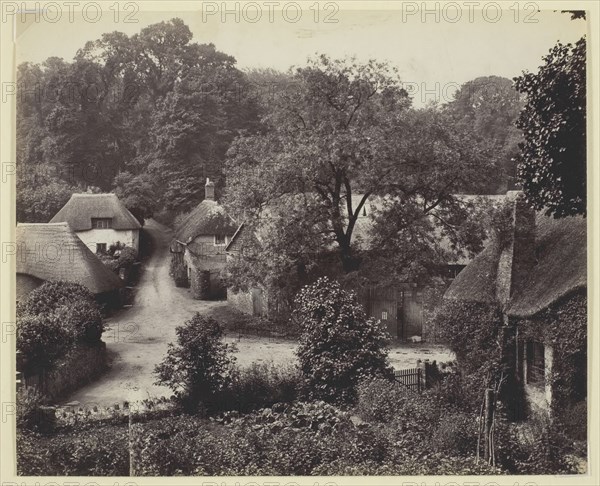 Untitled [thatched cottages], 1860/94. Creator: Francis Bedford.