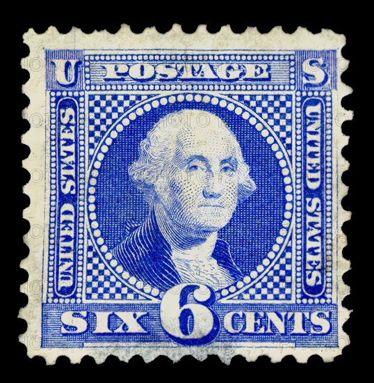 6c Washington re-issue single, 1875. Creator: National Bank Note Company.