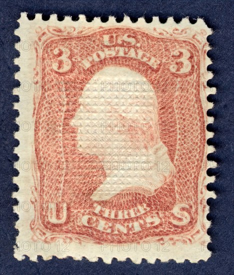 3c Washington E Grill single, 1868. Creator: National Bank Note Company.