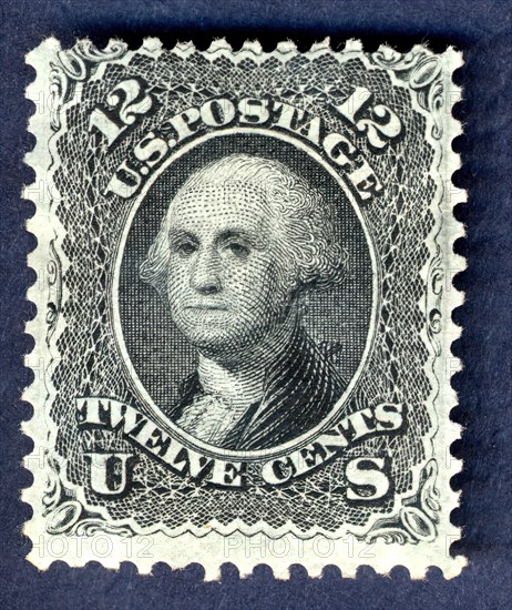 12c Washington E Grill single, 1867. Creator: National Bank Note Company.