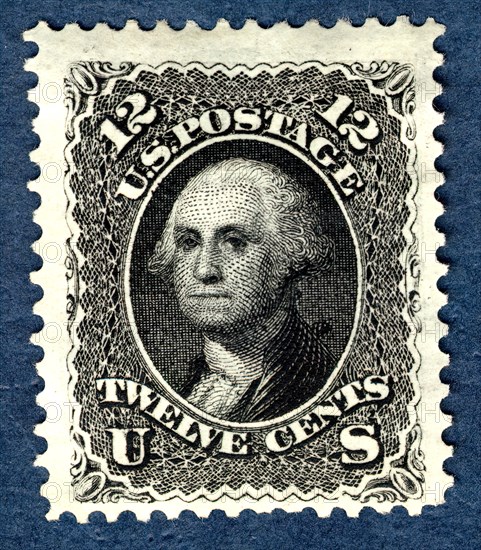 12c Washington re-issue single, 1875. Creator: National Bank Note Company.