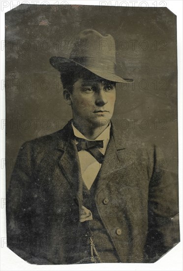 Untitled (Portrait of Man with Hat), 1850/99. Creator: Unknown.