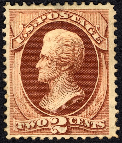 2c Andrew Jackson single, 1870. Creator: Unknown.