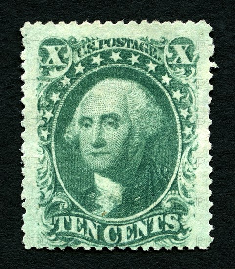 10c Washington type V single, 1859. Creator: Unknown.