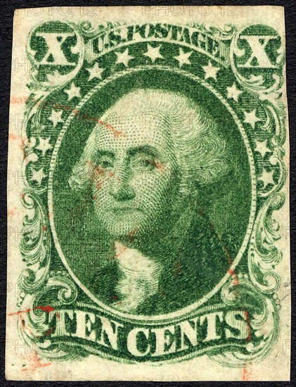 10c Washington single, 1855. Creator: Unknown.