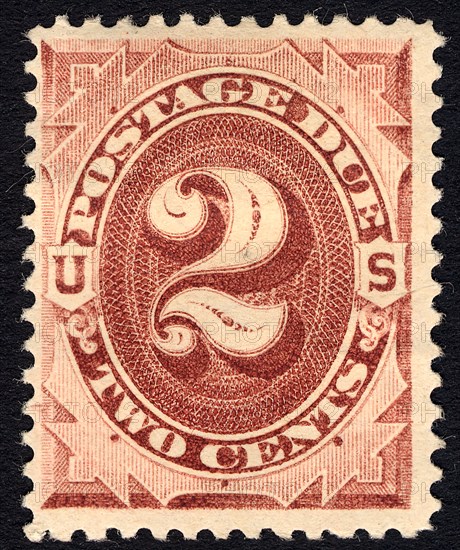 2c Postage Due single, 1879. Creator: Unknown.