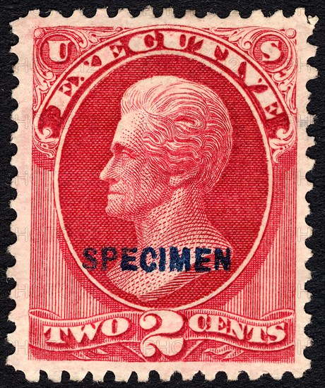 2c Andrew Jackson Executive special printing single, 1875. Creator: Unknown.