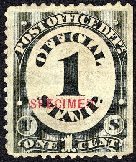 1c Franklin Post Office Department special printing single, 1875. Creator: Unknown.