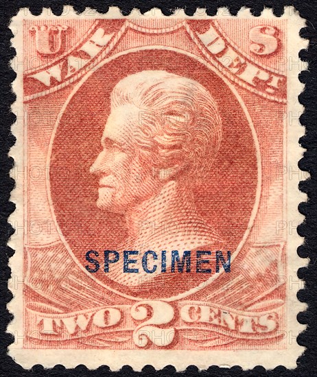 2c Andrew Jackson War Department special printing single, 1875. Creator: Unknown.