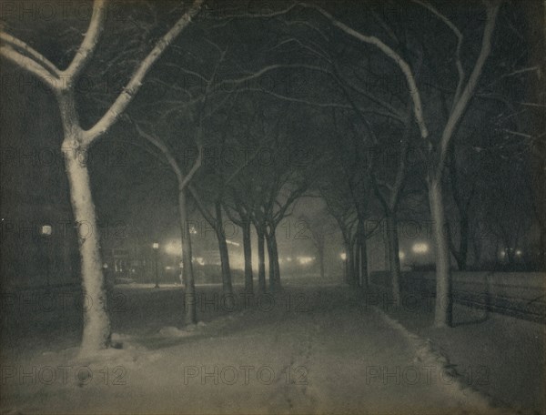 An Icy Night, New York, 1898. Creator: Alfred Stieglitz.