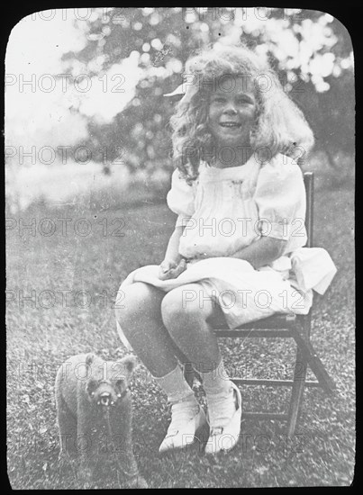 Untitled (Georgia E. with teddy bear), c. 1916. Creator: Alfred Stieglitz.