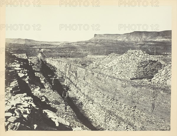 Burning Rock Cut, Green River Valley, 1868/69. Creator: Andrew Joseph Russell.