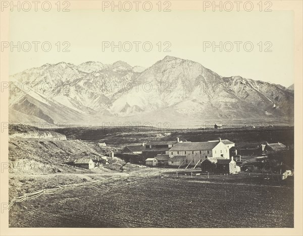 Wasatch Range of Rocky Mountains, From Brigham Young's Woolen Mills, 1868/69. Creator: Andrew Joseph Russell.