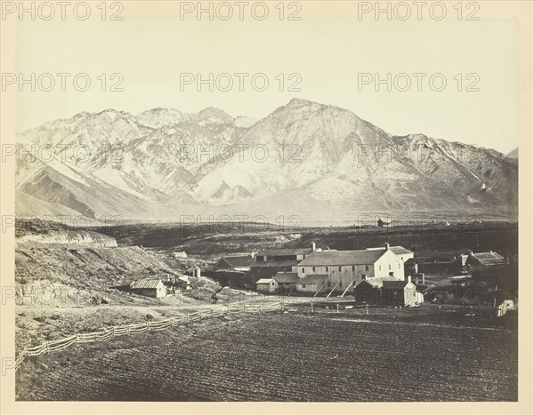 Wasatch Range of Rocky Mountains, From Brigham Young's Woolen Mills, 1868/69. Creator: Andrew Joseph Russell.