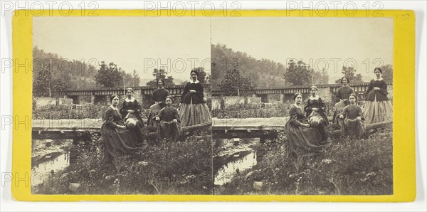 On the Juniata. The Five Fair Ladies, 1860/69. Creator: Anthony & Company.